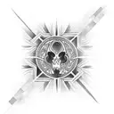 Lorraine cross tattoo design idea