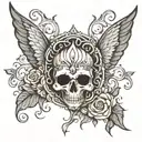 God is gracious tattoo design idea