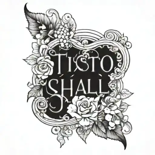 This too shall pass written tattoo design idea