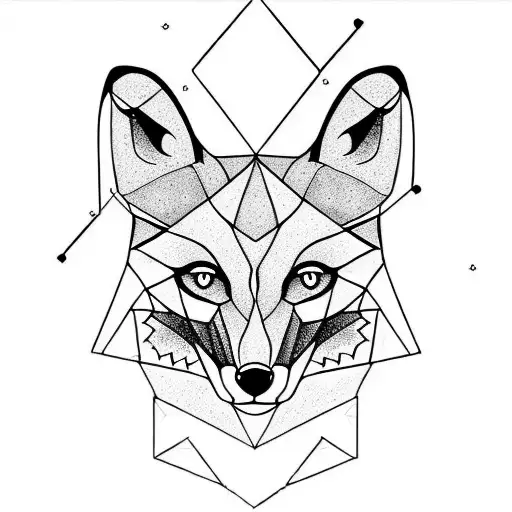 A fox running tattoo design idea
