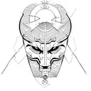 A rorschach ink blot tattoo design idea