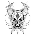 A rorschach ink blot tattoo design idea