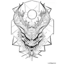 A rorschach ink blot tattoo design idea