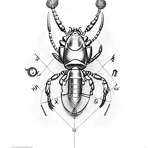lobster with a compass on my underarm tattoo design idea