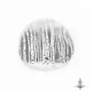 man sat under magnificent aspen tree tattoo design idea