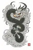 dragon yakuza tattoo design idea