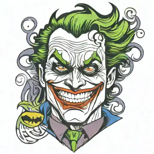 Batman joker tattoo design idea