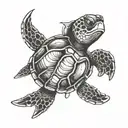 sea turtle tattoo design idea