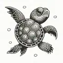 sea turtle tattoo design idea