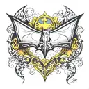 Batman logo tattoo design idea