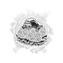 A crystal geode breaking open to reveal a vibrant plant inside tattoo design idea