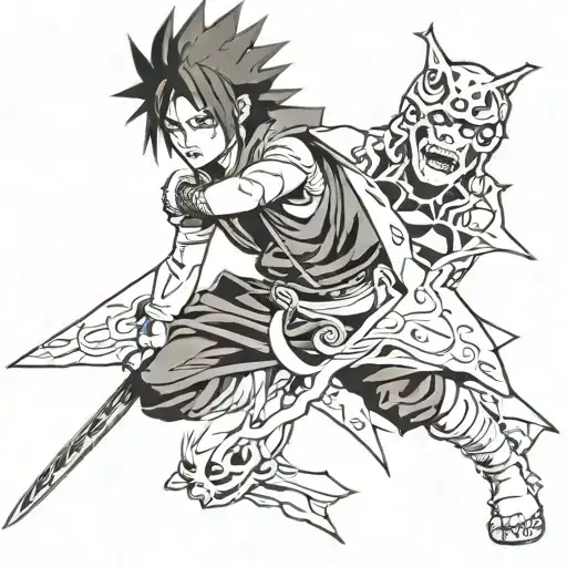 sasuke curse mark tattoo design idea