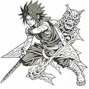 sasuke curse mark tattoo design idea