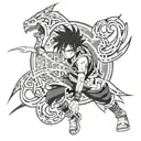 sasuke curse mark tattoo design idea