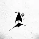 Gothic Moon Boho arrow tattoo design idea
