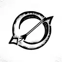 Gothic Moon Boho arrow tattoo design idea