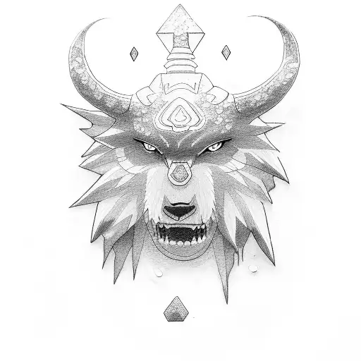 princess mononoke tattoo design idea