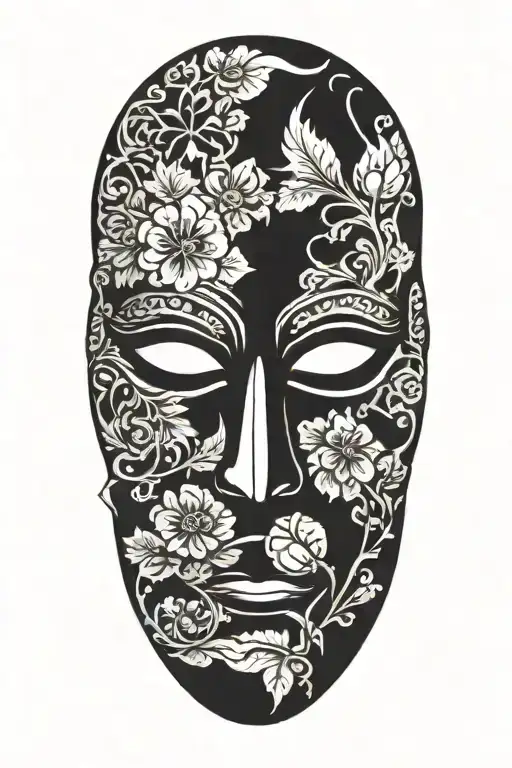 Black  Plague mask  tattoo design idea