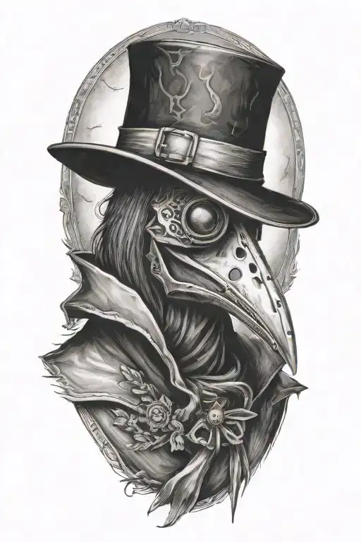 Italian Plague doctor tattoo design idea