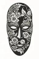 Black  Plague mask  tattoo design idea