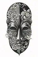 Black  Plague mask  tattoo design idea