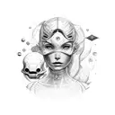 Dans l'Univers, y a des milliards de vies sur Terre, sept milliards d'êtres humains Peut-être trois milliards de filles  tattoo design idea