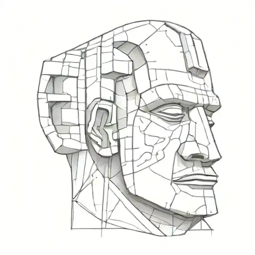 moai statue head alex pereira tattoo design idea