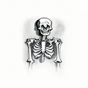 skeleton commiting suicide with a gun tattoo design idea