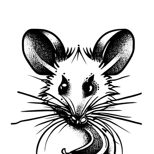 a punk rat tattoo design idea