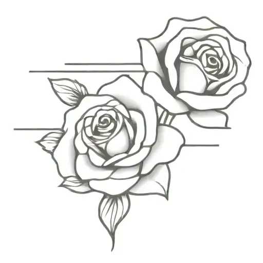rose and numbers 4:41:08 tattoo design idea