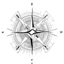 Cross Compass Hope  tattoo design idea