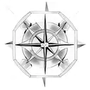 Cross Compass Hope  tattoo design idea