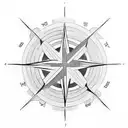 Cross Compass Hope  tattoo design idea