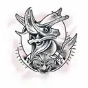 triceratops tattoo design idea