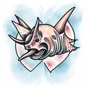 triceratops tattoo design idea