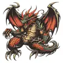 demon slayer dragon full back tattoo tattoo design idea