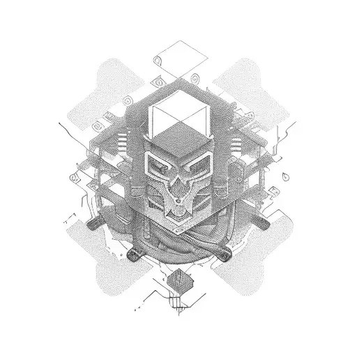 cpu computer  wire  tattoo design idea
