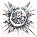 Moon tattoo design idea