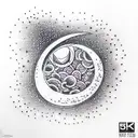 Moon tattoo design idea