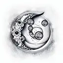 Moon tattoo design idea