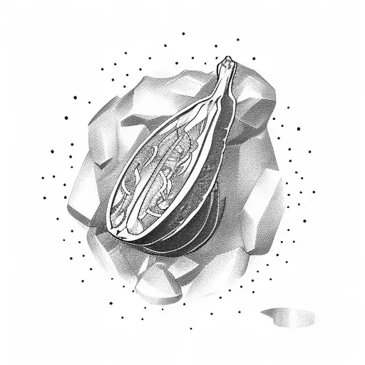 banana fruit covered in Ironman suit  tattoo design idea