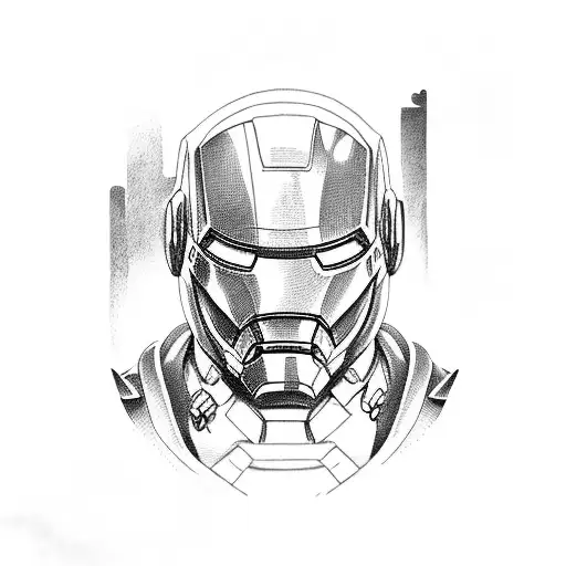 banana in Ironman suit  tattoo design idea