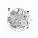 An abstract dotwork tattoo of a microscope with nature-inspired patterns inside tattoo design idea