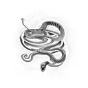 snake in between fingers with hand tattoo design idea