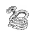 snake in between fingers with hand tattoo design idea