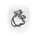 snake in between fingers with hand tattoo design idea