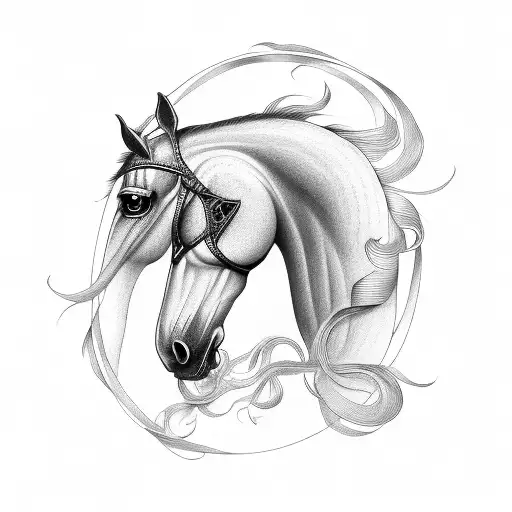 horse with wings  tattoo design idea