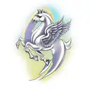Pegasus horse with wings  tattoo design idea