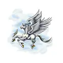 Pegasus horse with wings  tattoo design idea