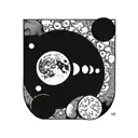 moon phases going horizontal   tattoo design idea